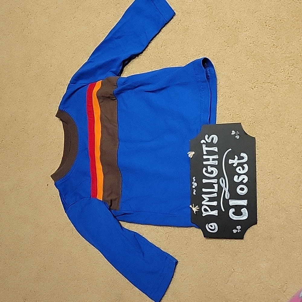 Circo Long Sleeve T-Shirt Stripes 9 months blue orange red brown